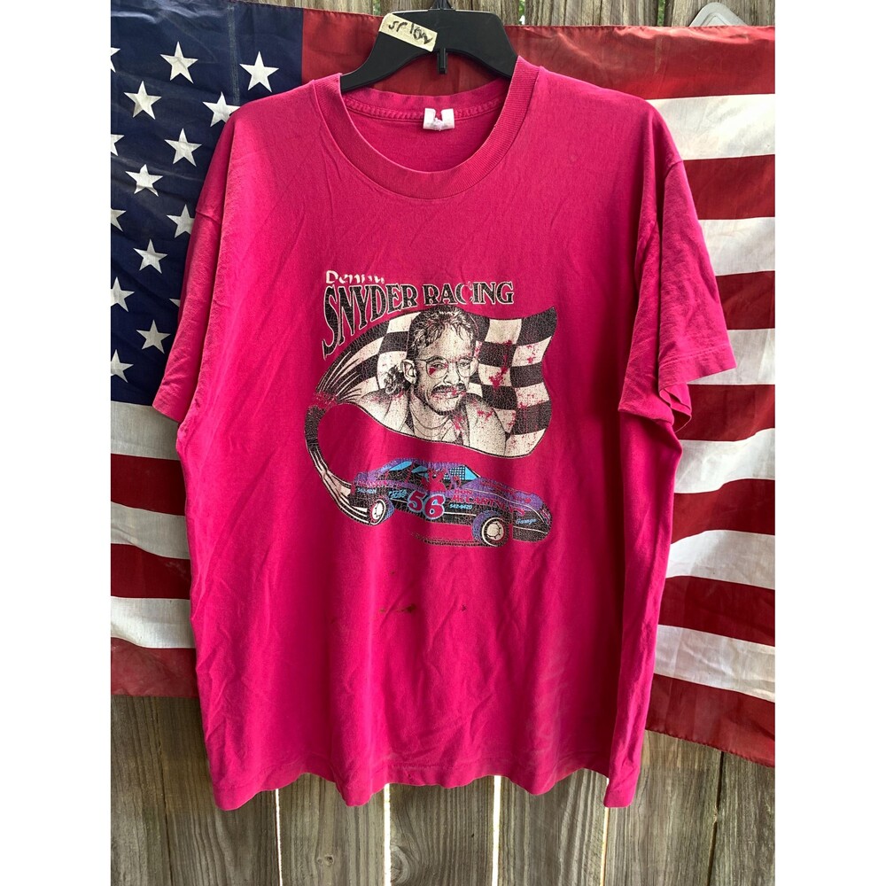 80s Snyder Racing NASCAR racing T-shirt Size XL